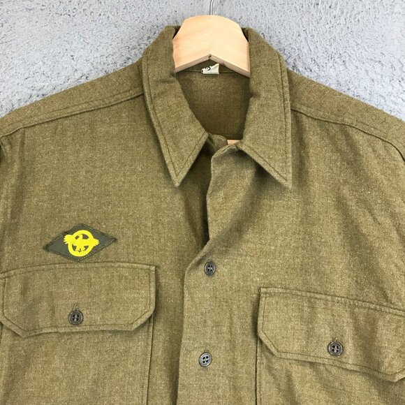 WWII Army Air Corps Enlisted Man’s Shirt with discharge device size 15.5/33 - Picture 2 of 9
